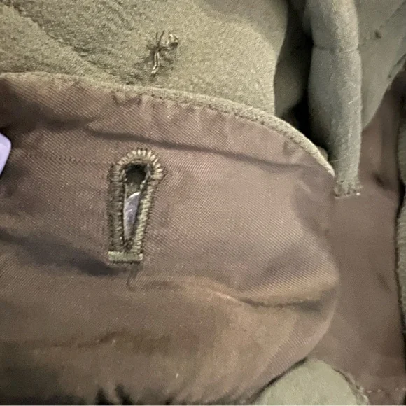 ARITZIA Wilfred Olive Green High-Waisted Wide Leg Belted Pants - Picture 7 of 14